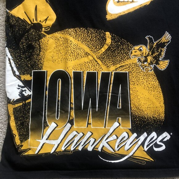Nike Iowa Hawkeyes Basketball Short Sleeve Graphic Tee T-Shirt Medium Black - Picture 3 of 8